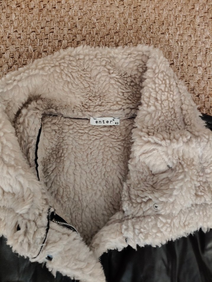 Kahverengi Kürklü Deri Kadın Ceket - Görsel 2