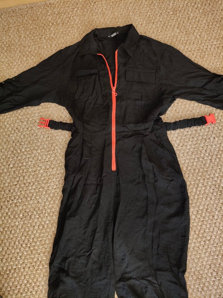 Kırmızı Fermuarlı baharlık tulum - Görsel 4