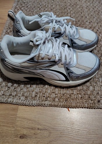 Beyaz Gri Bağcıklı Kadın Spor Ayakkabı - Görsel 2