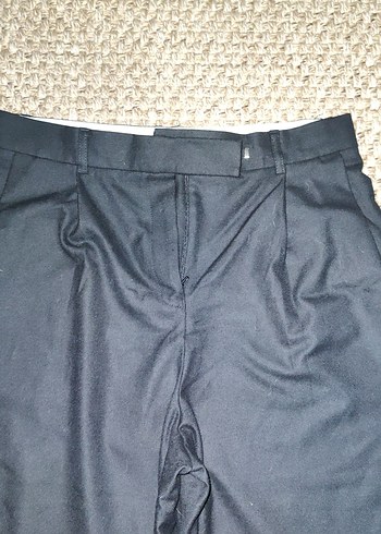 Siyah Kadın Midi Kumaş Pantolon - Görsel 4