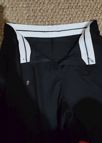 Siyah Kadın Midi Kumaş Pantolon - Görsel 2