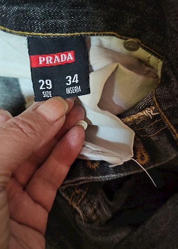 Gri Düğmeli Unisex Denim Pantolon - Görsel 5