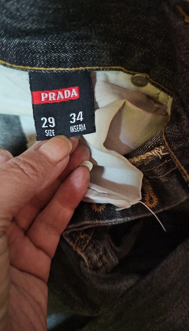 Gri Düğmeli Unisex Denim Pantolon - Görsel 5