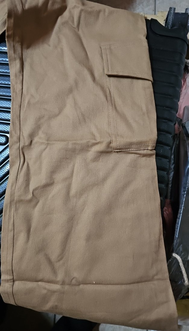 Bej kanvas Kemerli Kadın Pantolon - Görsel 2