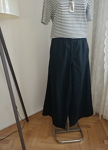 Diğer Füme-Siyah Culotte Pantolon
