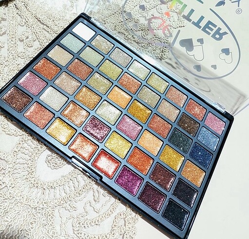 Büyük boy glitter jel far paleti