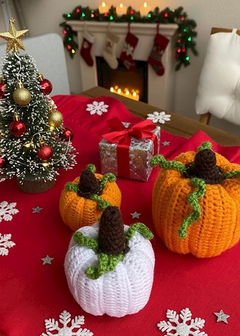 Renkli Örgü Kabak Dekorları - Görsel 2