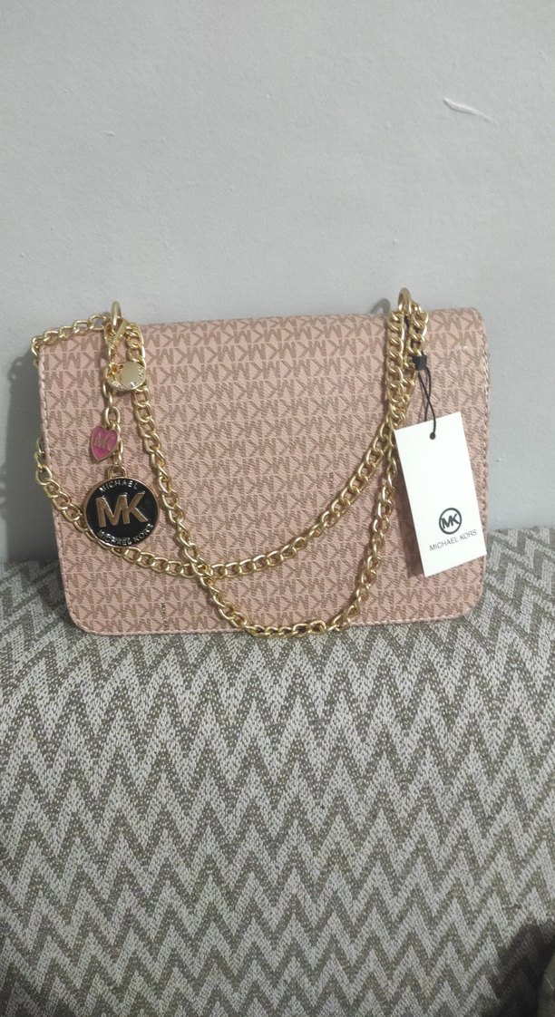 Bej Zincir Detaylı Modern Klasik Kadın Çanta - Görsel 2