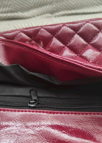 Bordo Deri Kapitone Kadın Çanta - Görsel 3