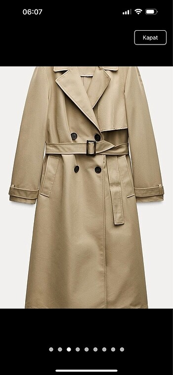 xs Beden Zara trençkot XS