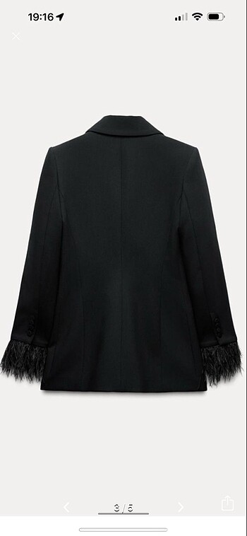 m Beden siyah Renk Zara kolları tüylü blazer M ve XS mevcut