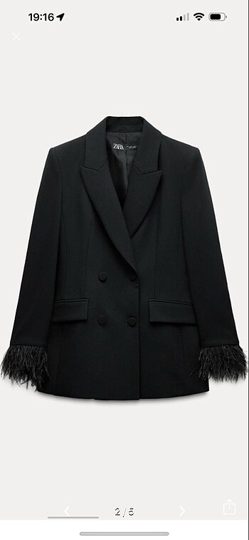 m Beden Zara kolları tüylü blazer M ve XS mevcut