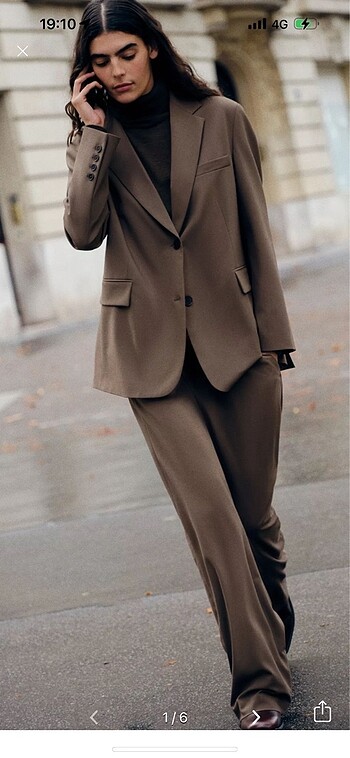 Zara viral kahverengi blazer S