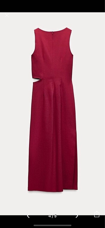 xs Beden kırmızı Renk Zara cut out elbise XS