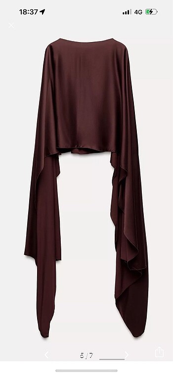 s Beden bordo Renk Zara pelerin s-XS