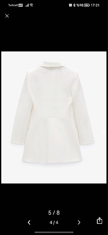 m Beden Zara uzun blazer M