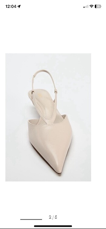 Zara Zara hakiki deri kısa topuklu ayakkabı39