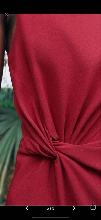xs Beden kırmızı Renk Zara cut out detaylı elbise XS