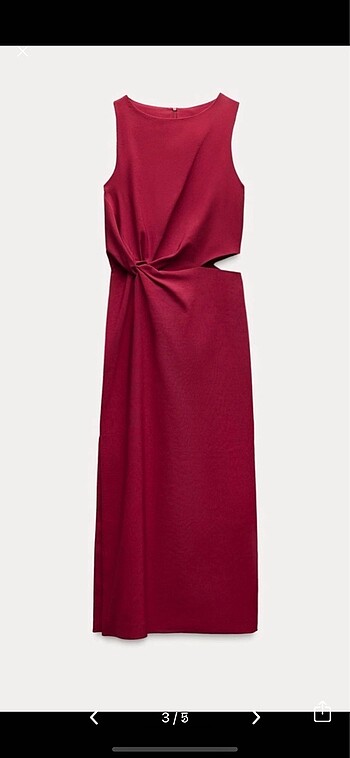 l Beden Zara cut out detaylı elbise L