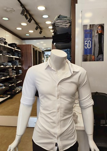 Erkek Beyaz Regular Fit Kısa Kollu Gömlek