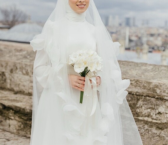 Gelinlik nikah elbisesi duvak