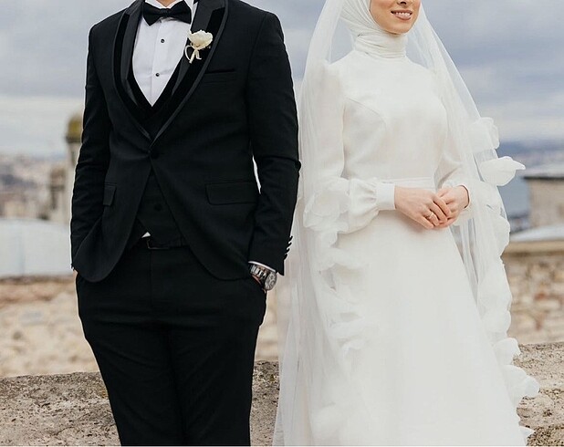 s Beden beyaz Renk Gelinlik nikah elbisesi duvak