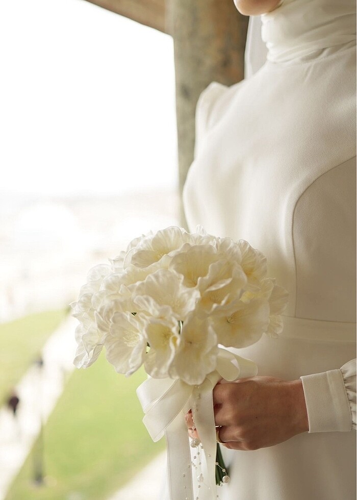 Gelinlik nikah elbisesi duvak - Görsel 3