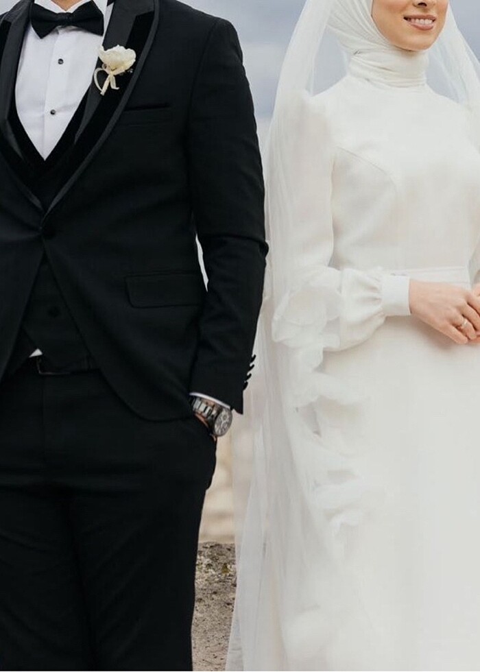 Gelinlik nikah elbisesi duvak - Görsel 4