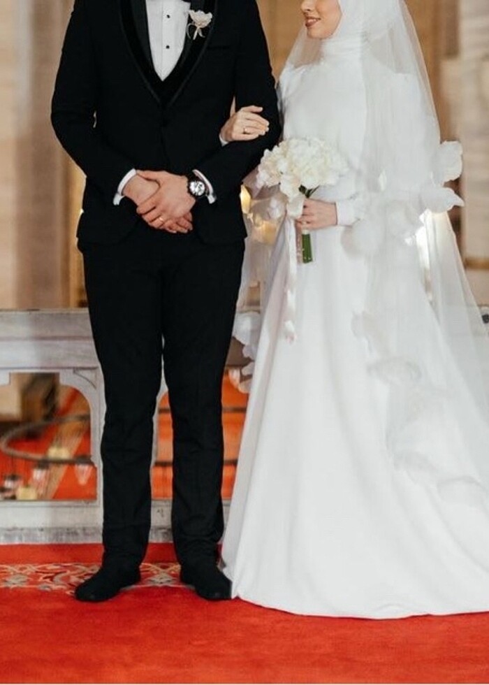 Gelinlik nikah elbisesi duvak - Görsel 5