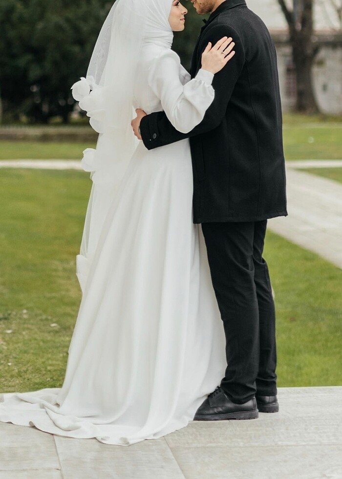 Gelinlik nikah elbisesi duvak - Görsel 2