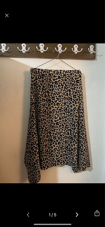 Leopar maxi etek