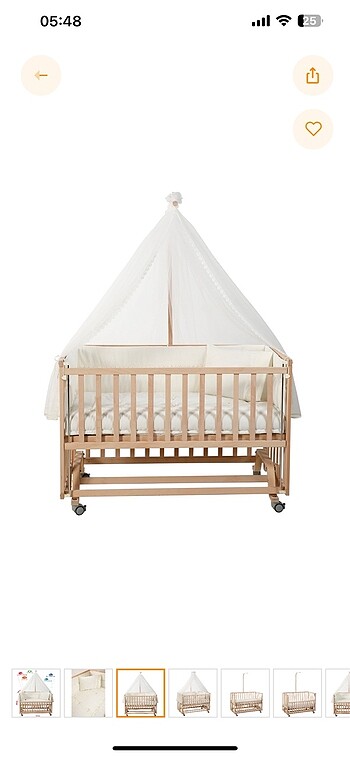 Beden camel Renk Ahşap Beşik