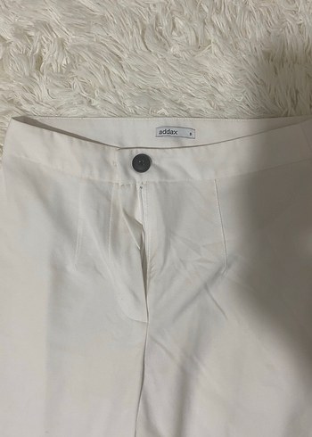 Addax Beyaz Kadın Kumaş Pantolon