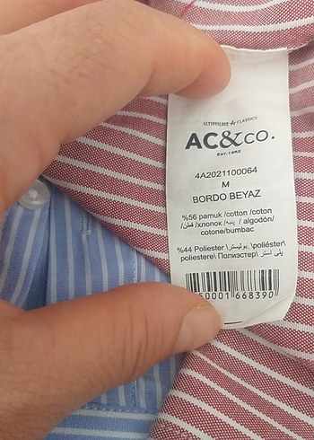 Altinyildiz Erkek bordo Çizgili Kollu Gömlek - Görsel 4