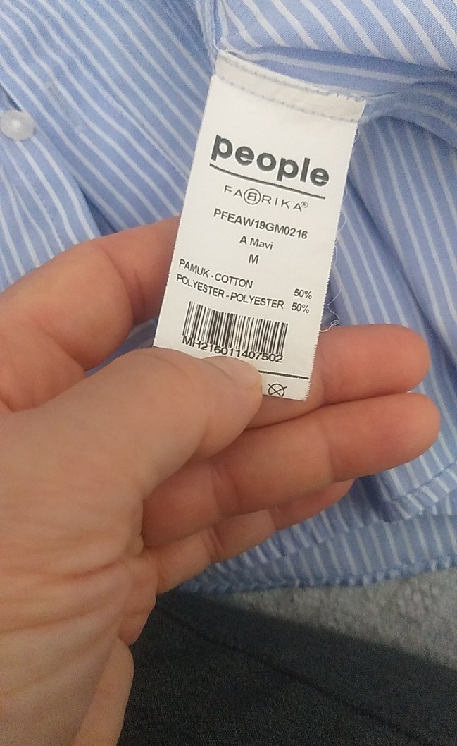 Mavi Çizgili uzun Kollu Erkek Gömlek - Görsel 3