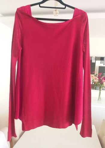 Kırmızı Kadın Uzun Kollu Triko - Görsel 2