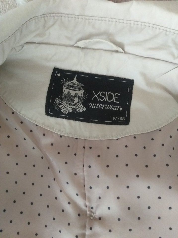 Bej Midi Düğmeli Keten Kadın Trençkot - Görsel 2