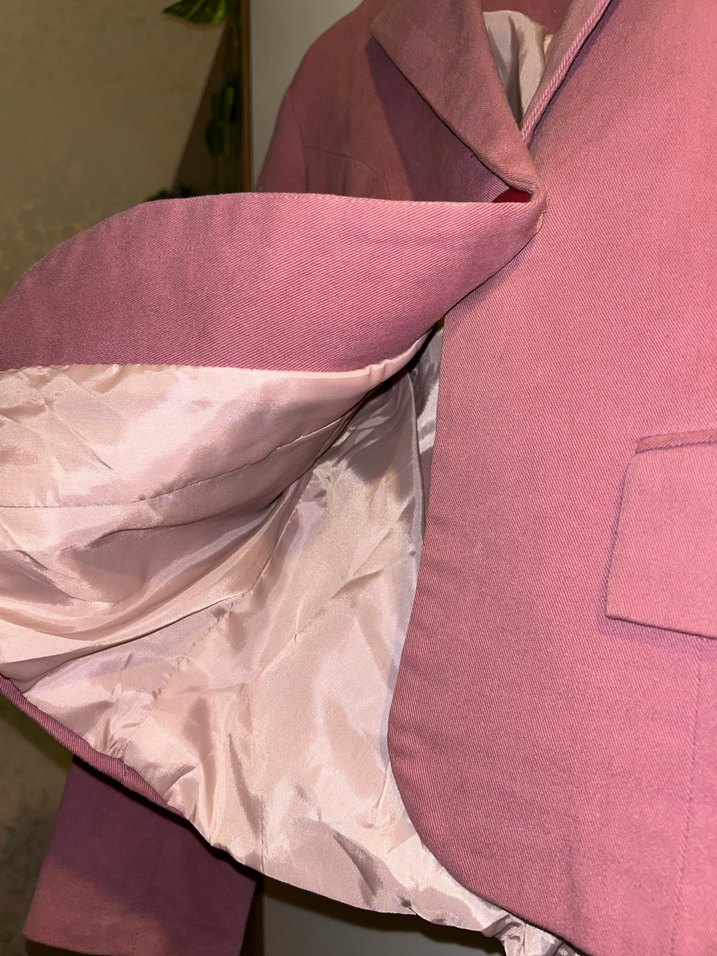 Pembe Keten Kadın Blazer Ceket - Görsel 3