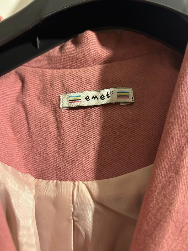 Pembe Keten Kadın Blazer Ceket - Görsel 2