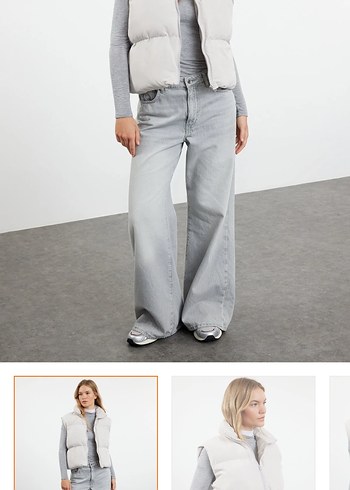 Gri Kadın Yumuşak Dokulu Şişme Yelek - Görsel 2