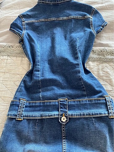 Bershka Bershka Dar Kot Kemerli Elbise