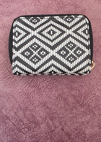 Fermuarlı Bohem Gri Kadın Cüzdan - Görsel 2