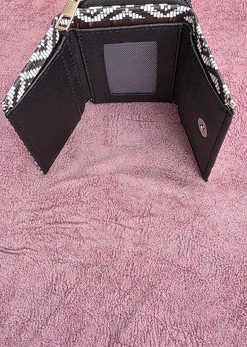 Fermuarlı Bohem Gri Kadın Cüzdan - Görsel 3