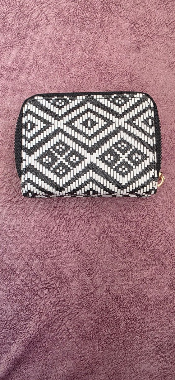 Fermuarlı Bohem Gri Kadın Cüzdan - Görsel 2