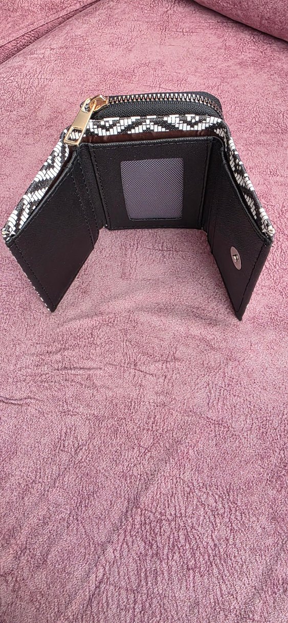 Fermuarlı Bohem Gri Kadın Cüzdan - Görsel 3