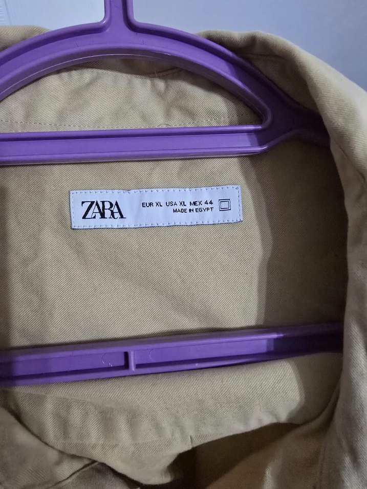 Bej Düğmeli Erkek  Keten Gömlek - Görsel 2