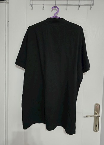 Siyah Oversize Polo Tişört - Görsel 2