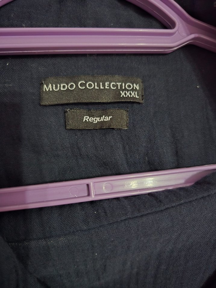 Lacivert Keten Erkek Gömlek - Görsel 2