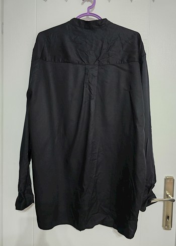 Siyah Düğmeli Uzun Kollu Erkek Gömlek - Görsel 2