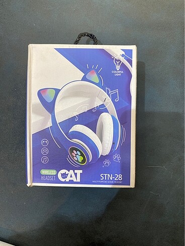 1. Renkli Işıklı Kablosuz Kedi Kulaklık - STN-28 2. RGB Işıklı 